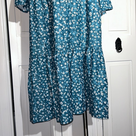 NWT Pinup Fashion Plus Size 24W Blue Floral Prairie Cottage Dress - Picture 3 of 10